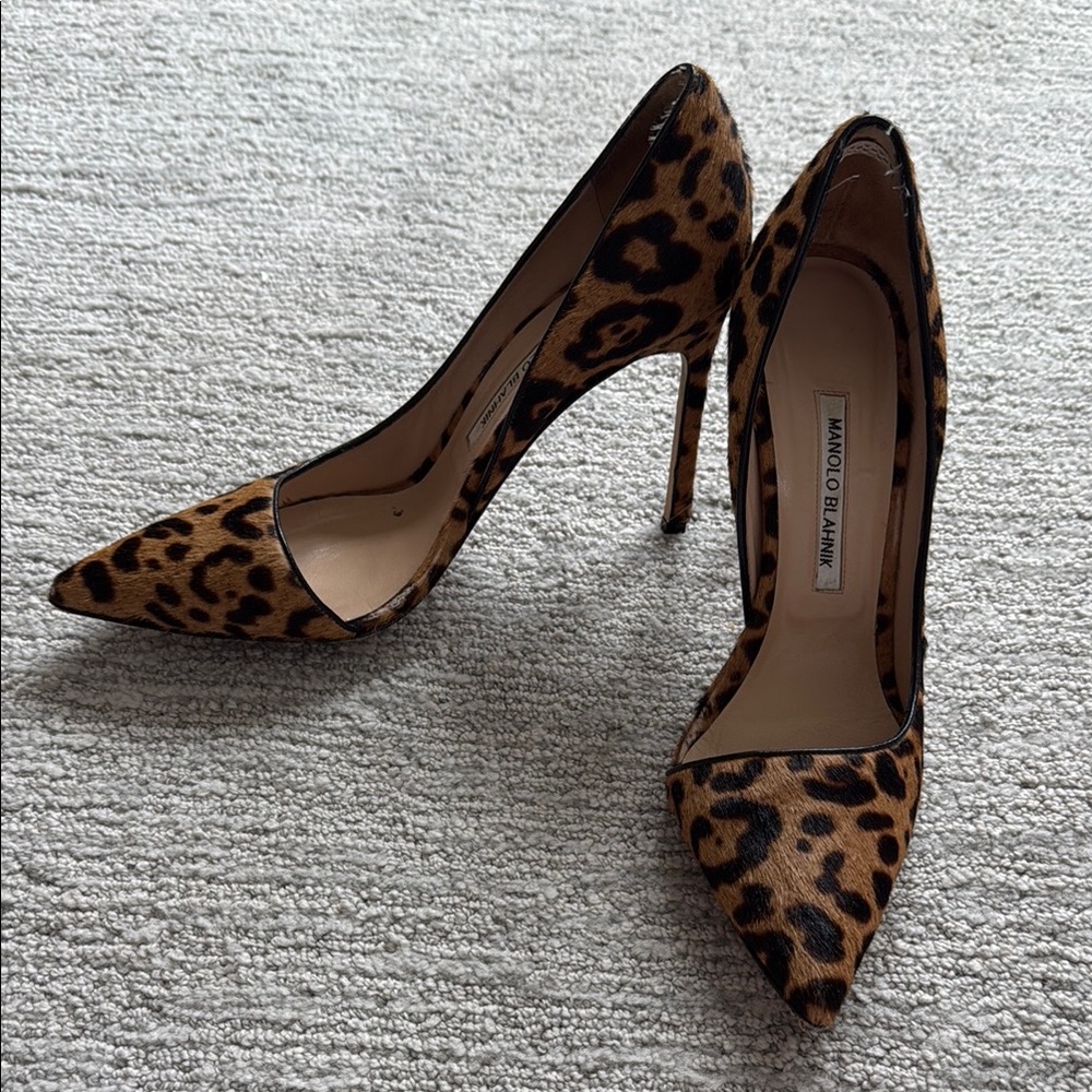 Manolo Blahnik Leopard Print Women's Heels